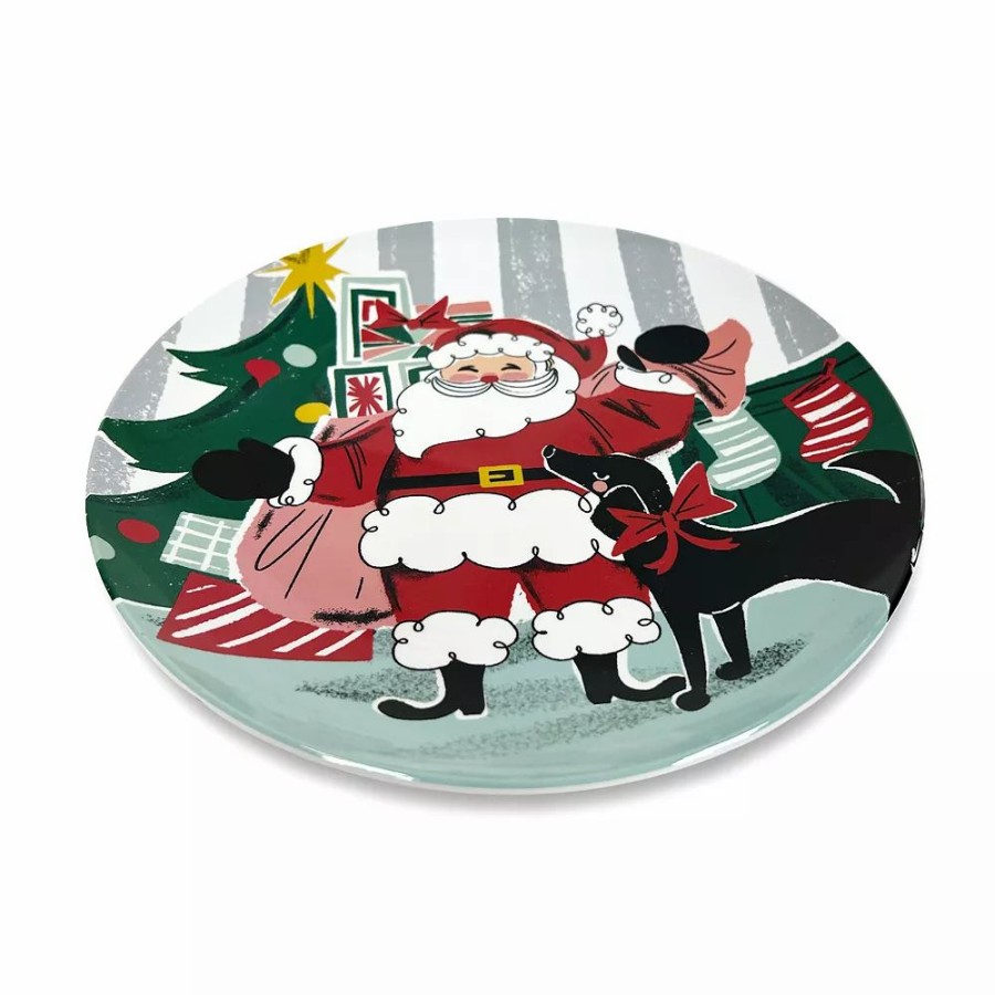 Kitchen & Dining * | St. Nicholas Square Merry Merry 4-Pc. Dinner Plate Set