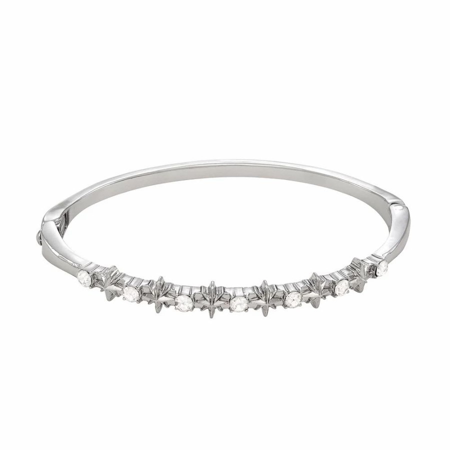 Jewelry * | Simply Vera Vera Wang Silver Tone Hinge Bangle Bracelet