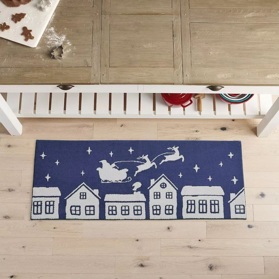 Home Decor * | St. Nicholas Square Santa Village Rug