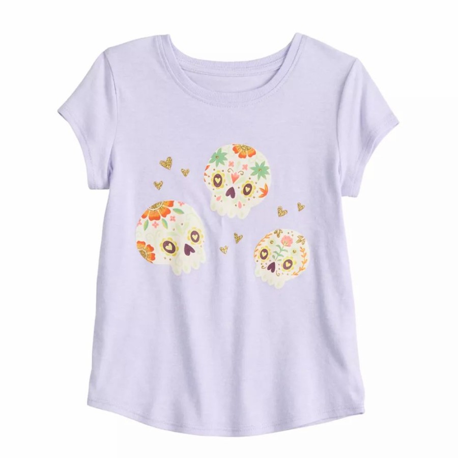 Clothing * | Toddler Girl Sonoma Community Hispanic Heritage Month Sugar Skulls Graphic Tee