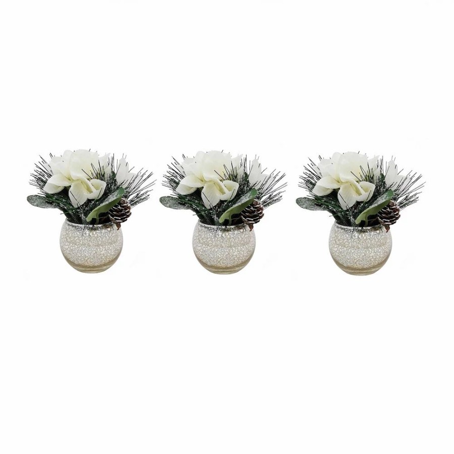 Home Decor * | St. Nicholas Square Artificial Floral Arrangement Table Decor 3-Piece Set