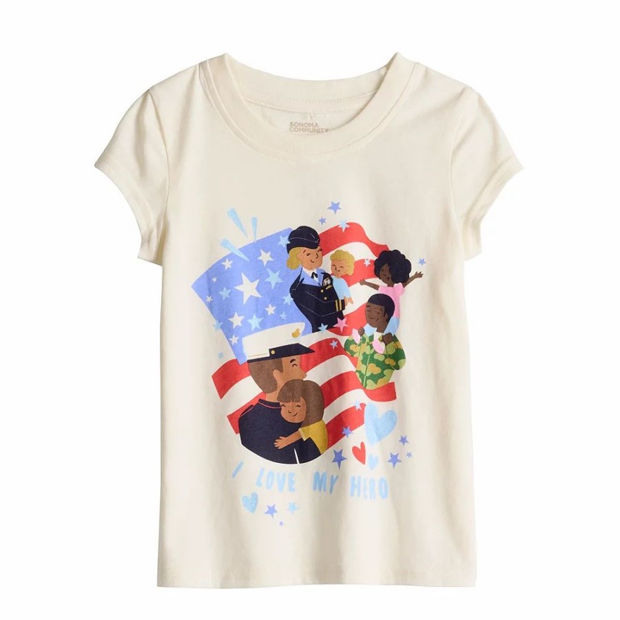 Clothing * | Toddler Girls Sonoma Community I Love My Hero Veterans Tee