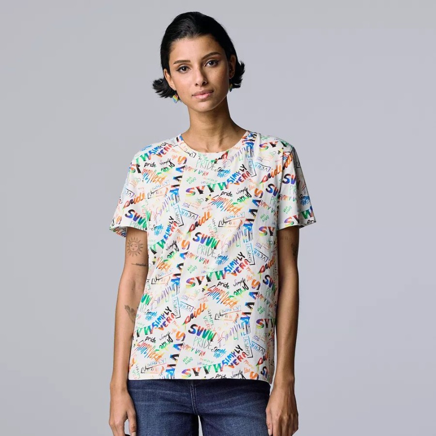 Clothing * | Women'S Simply Vera Vera Wang Pride Graphic Tee