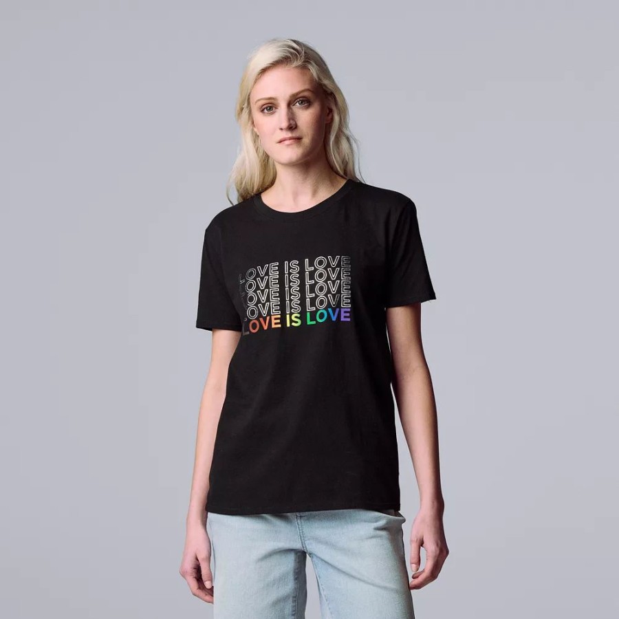 Clothing * | Women'S Simply Vera Vera Wang Pride Tee Love Is Love