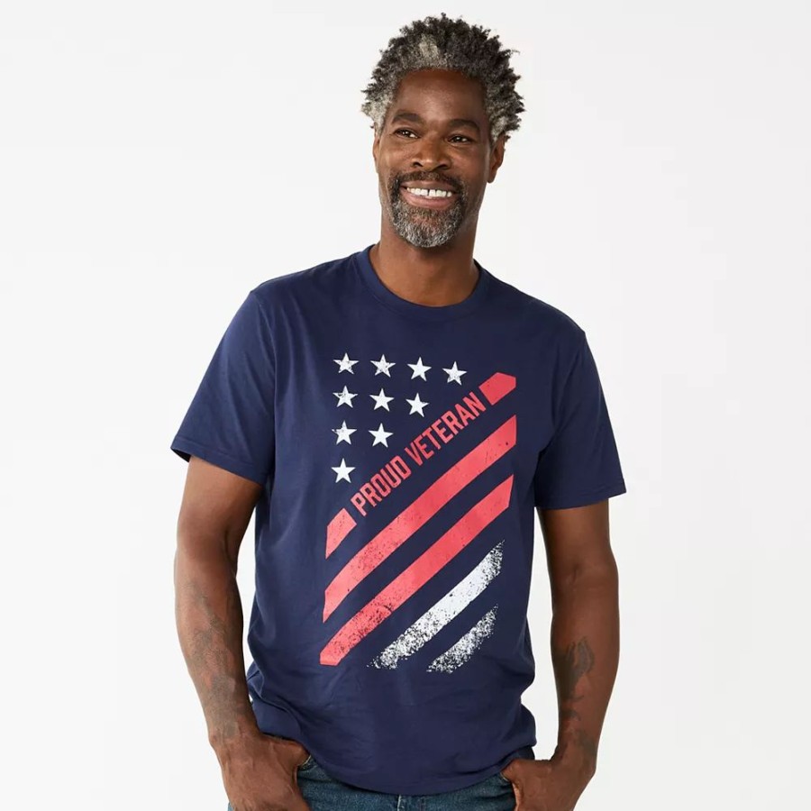 Clothing * | Men'S Sonoma Community Proud Veteran Flag Veterans Tee