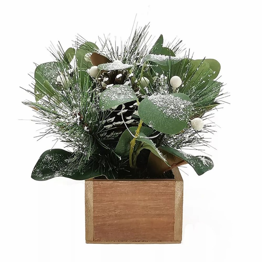 Home Decor * | St. Nicholas Square Pre-Lit Artificial Berry Greenery Table Decor