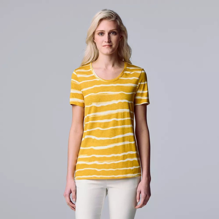 Clothing * | Women'S Simply Vera Vera Wang Print Relaxed Fit Tee