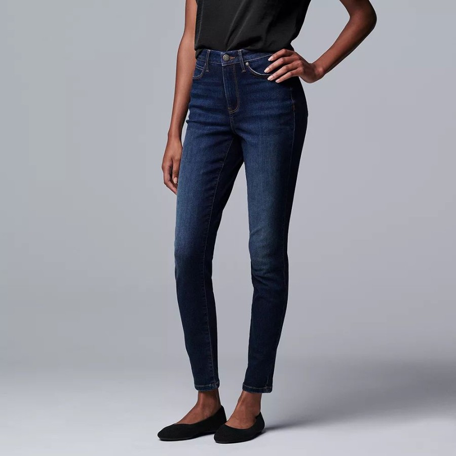 Clothing * | Petite Simply Vera Vera Wang High-Waisted Skinny Jeans Austin