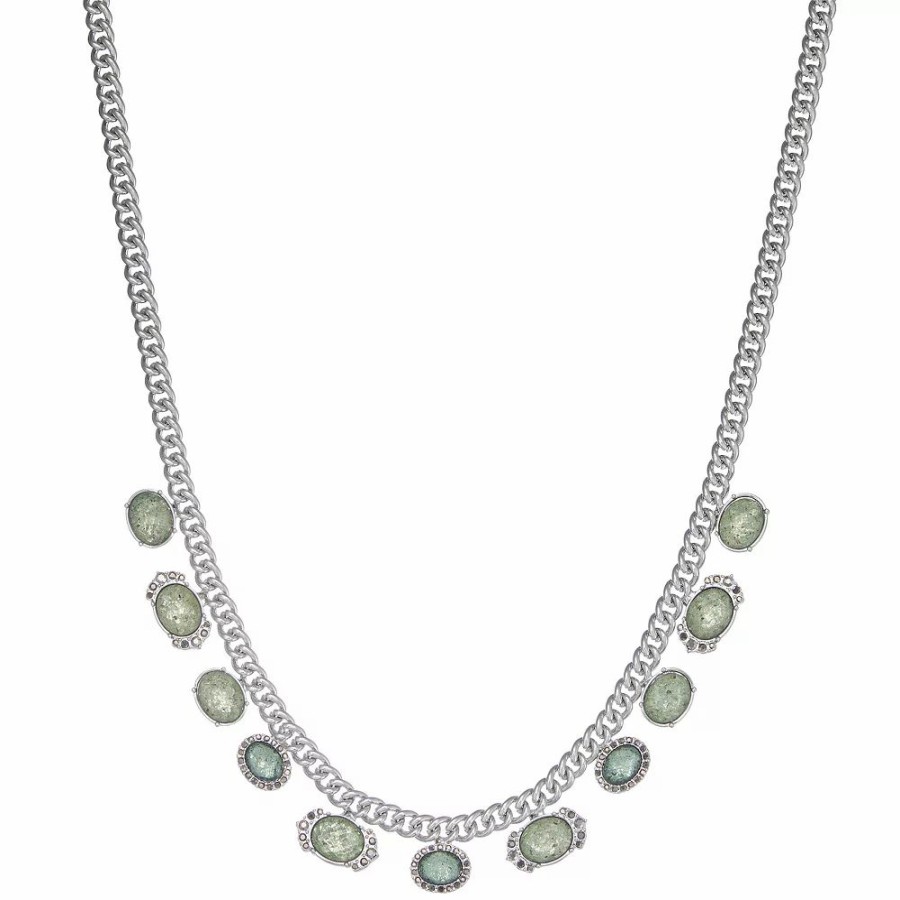 Jewelry * | Simply Vera Vera Wang Green Stone 17-In. Necklace