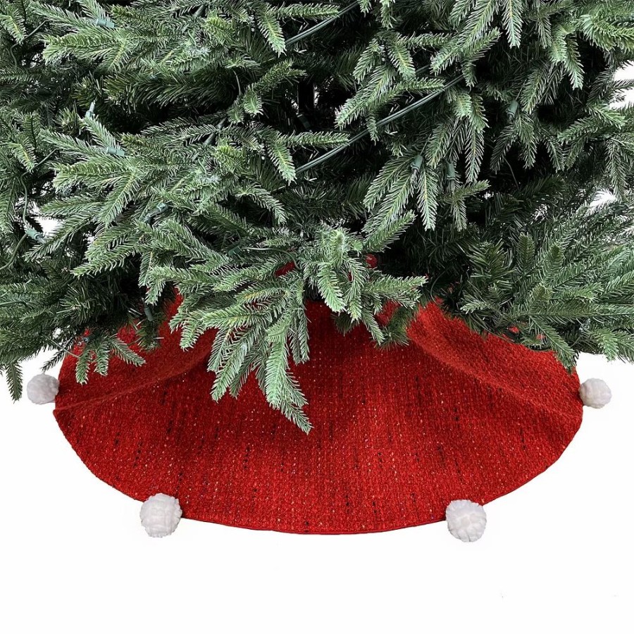 Home Decor * | St. Nicholas Square Red Tree Skirt