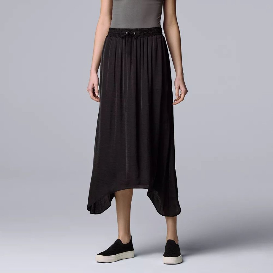 Clothing * | Women'S Simply Vera Vera Wang Sharkbite-Hem Midi Skirt