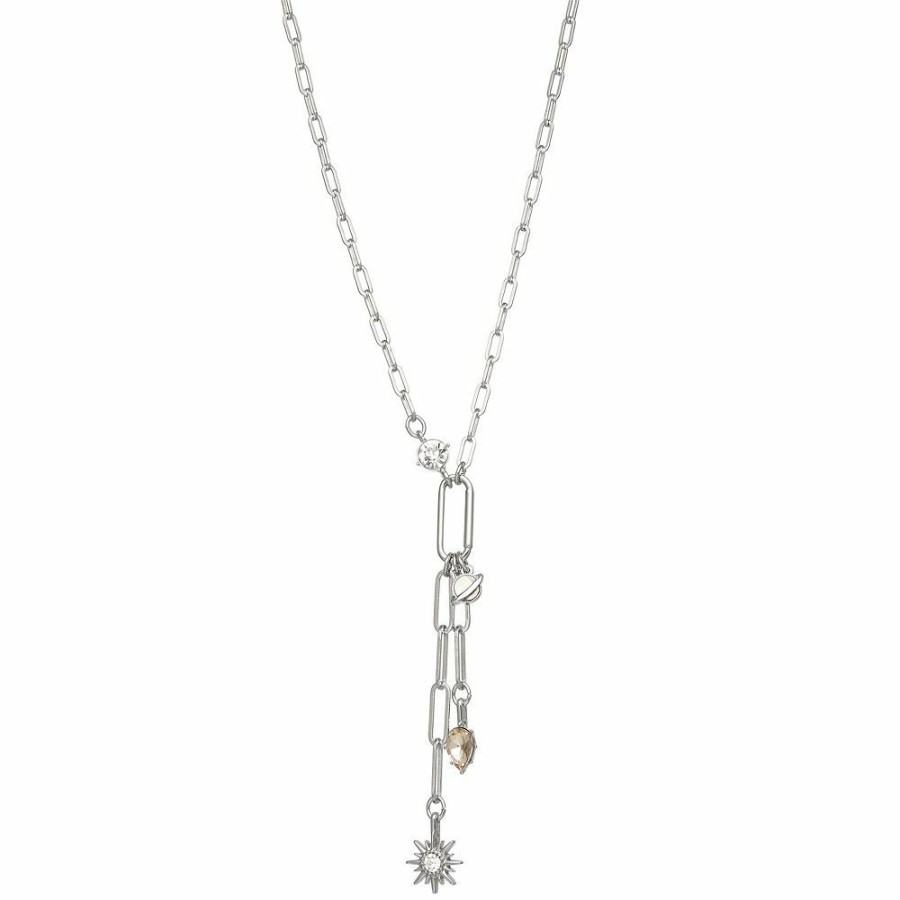 Jewelry * | Simply Vera Vera Wang Silver Tone Starburst Pendant Necklace