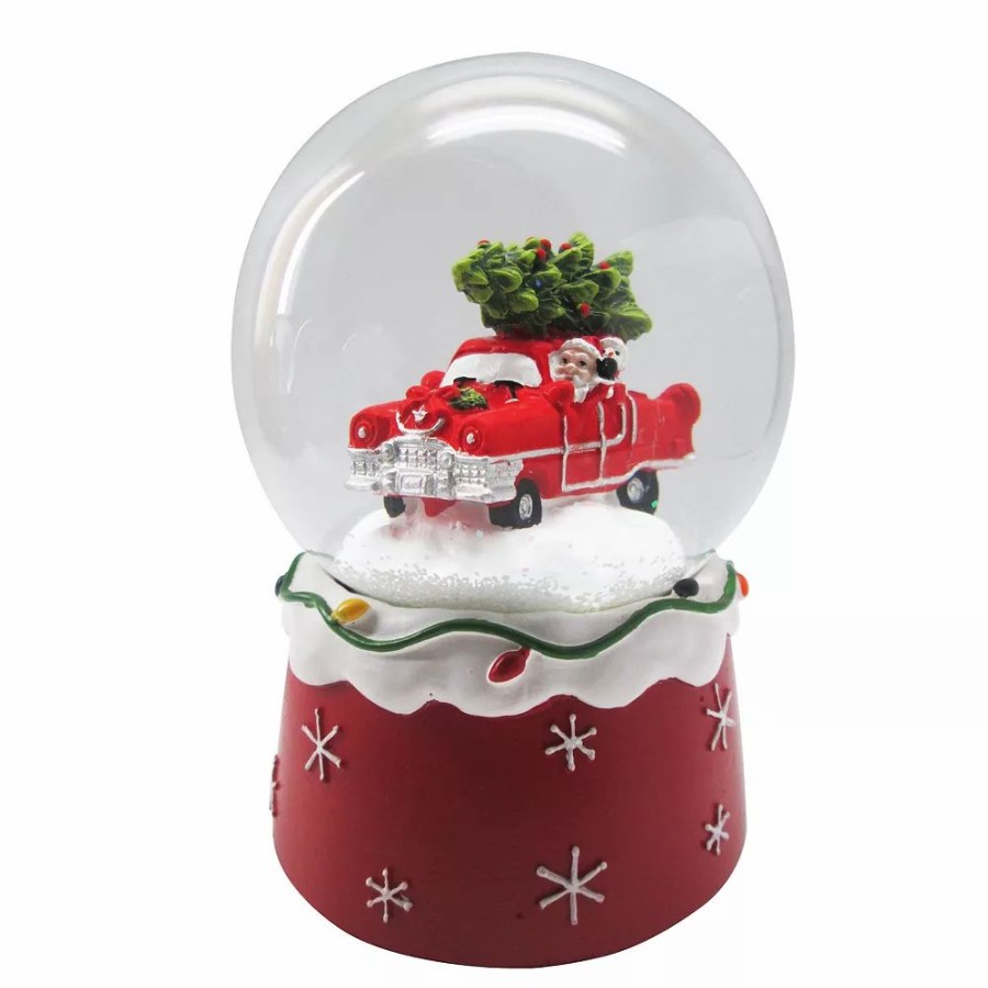 Home Decor * | St. Nicholas Square Santa Car Musical Snow Globe Table Decor