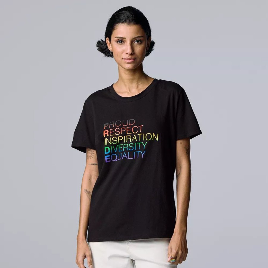 Clothing * | Women'S Simply Vera Vera Wang Pride Graphic Tee