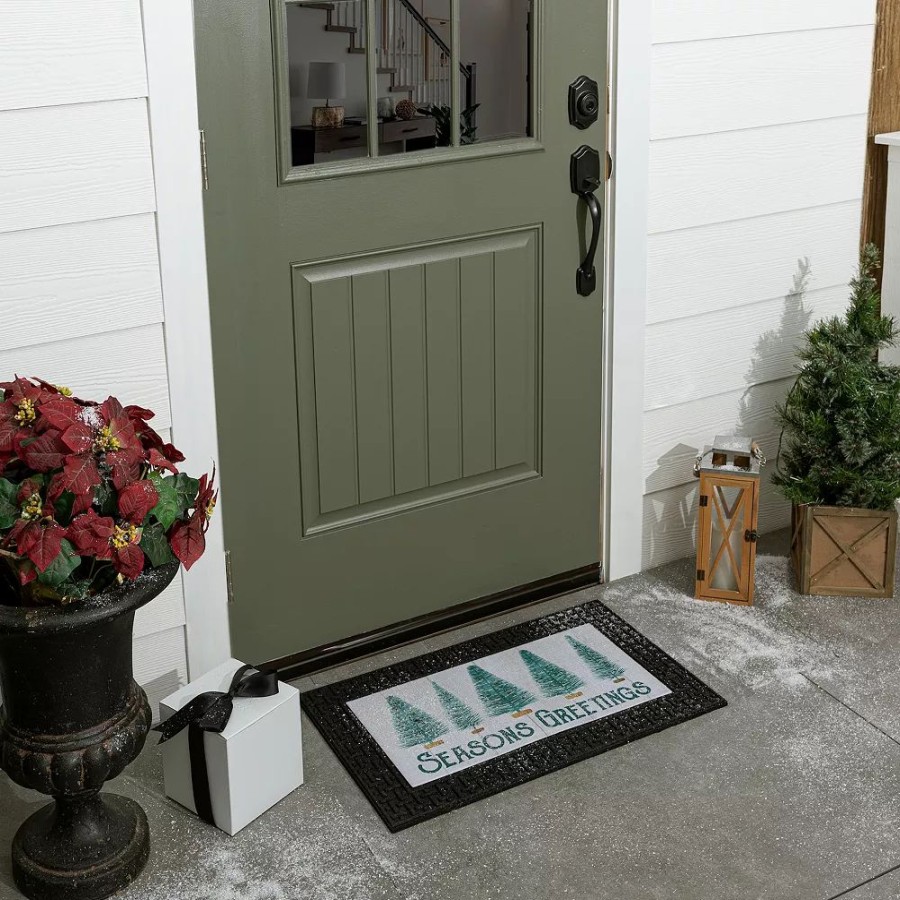 Home Decor * | St. Nicholas Square Season Greetings 18" X 30" Led Doormat