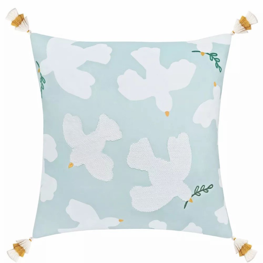 Home Decor * | St. Nicholas Square Doves Throw Pillow