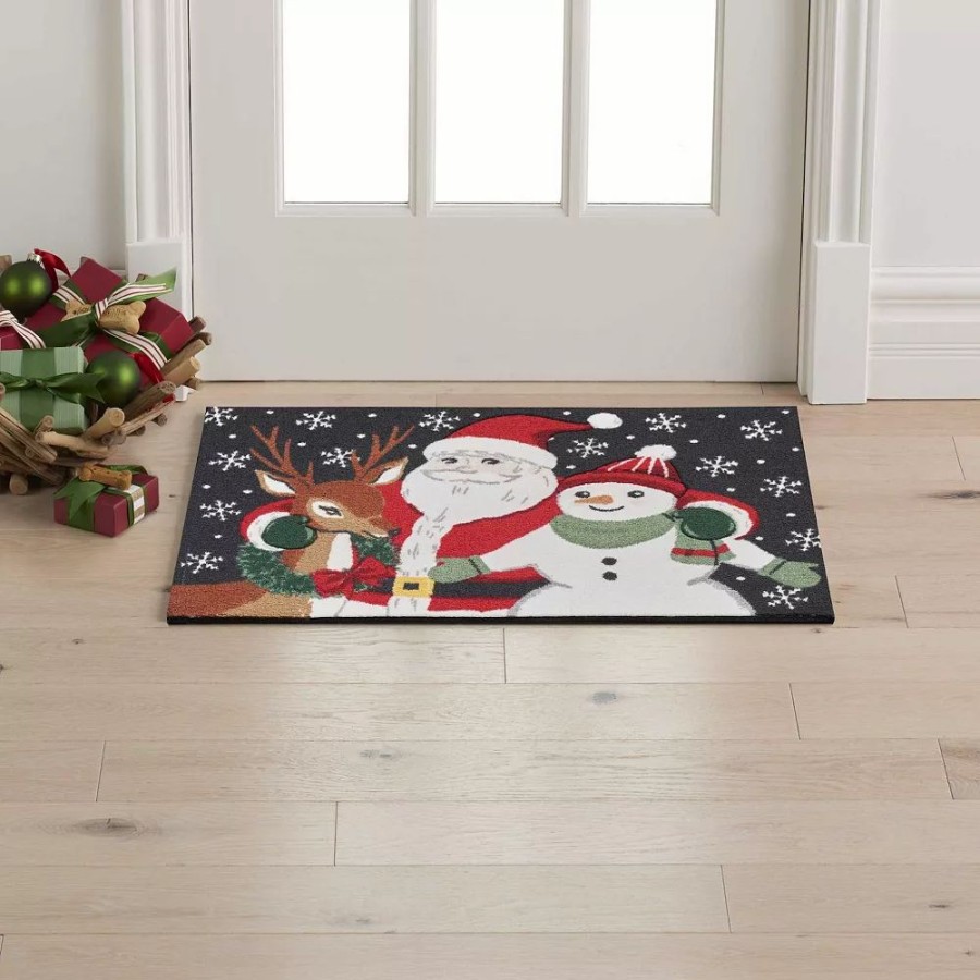 Home Decor * | St. Nicholas Square Santa Friends Holiday 19.5" X 30" Accent Rug